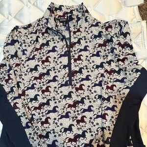 Women's Kerrits multi colored half zip top
